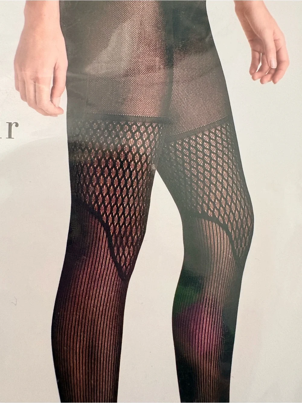 NWT Wolford Electric Affair Black Tights Size S